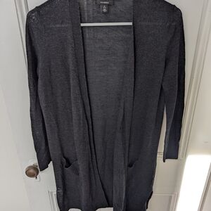 Halogen Women's Charcoal Open Cardigan